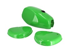 Set: Büffeltank + Seitendeckel, Hellgrün RAL 6018 - für Simson S50