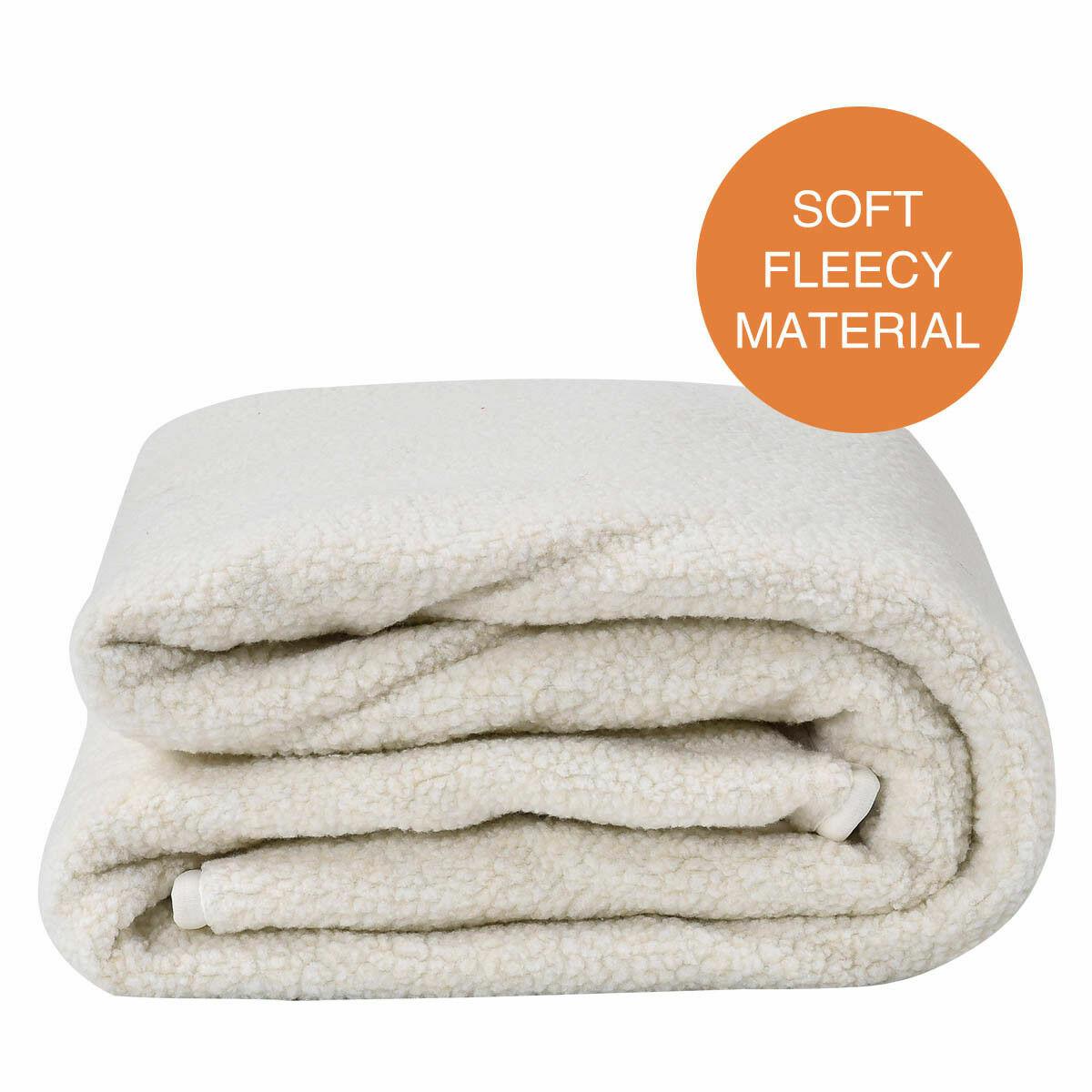 Fleecy Electric Blanket Heated Fully Fitted Washable Fleece Underlay