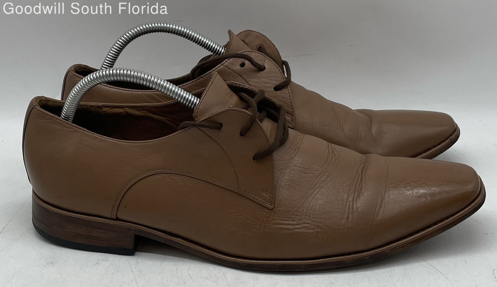 SAOLA Scarpe eleganti derby stringate Markhor uomo solenne pelle marrone punta quadrata taglia 10 5