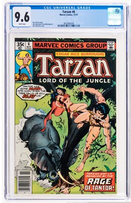 Tarzan #6 CGC 9.6 NM+ Marvel 1977 WP Bronze AGE Hight GRADE lord of the Jungle