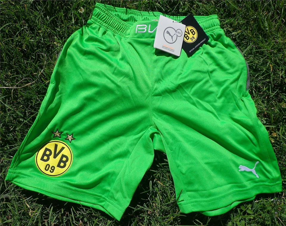 BORUSSIA DORTMUND Short PUMA +NEU+ kurze Hose - Kinder Kids grün BVB 1909