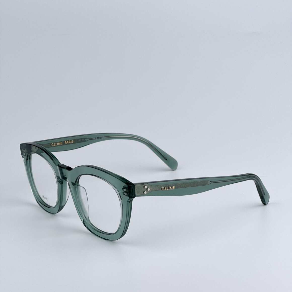 Celine Eyeglasses CL5004IN 48093 Square Transparent Teal