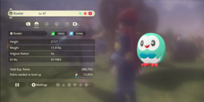 Pokemon Legenden Arceus 6 IV Shiny Alpha ROWLET