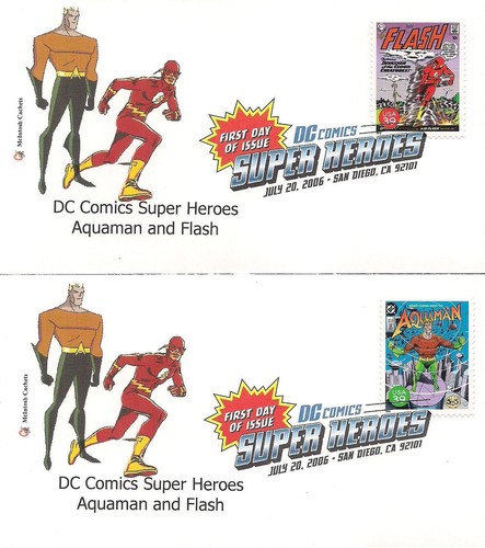 4084 DC Comic Superheroes-20 FDC singles (2006) by McIntosh Cachets - Picture 10 of 10