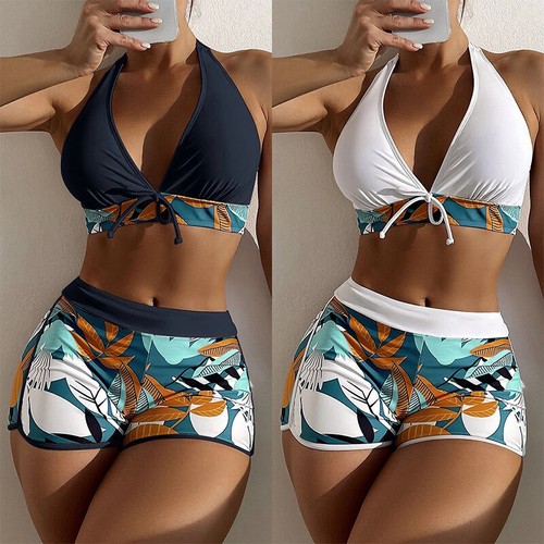 Costume Da Bagno Push-Up Imbottito Da Donna A Vita Alta E Costume Da Surf ☆ - Foto 3 di 18