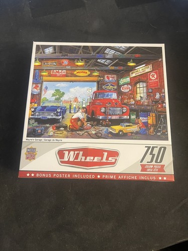 Master Pieces 750 Teile Puzzle Wheels Wayne's Garage