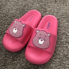 CARE BEARS SLIDE SANDALS - Pink 35-36 Size 5 Kids