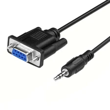 Db9 9 Pin Female To 3.5mm Male Plug Serial Cable Rs232 To 1/8 Inch Conversion Ca