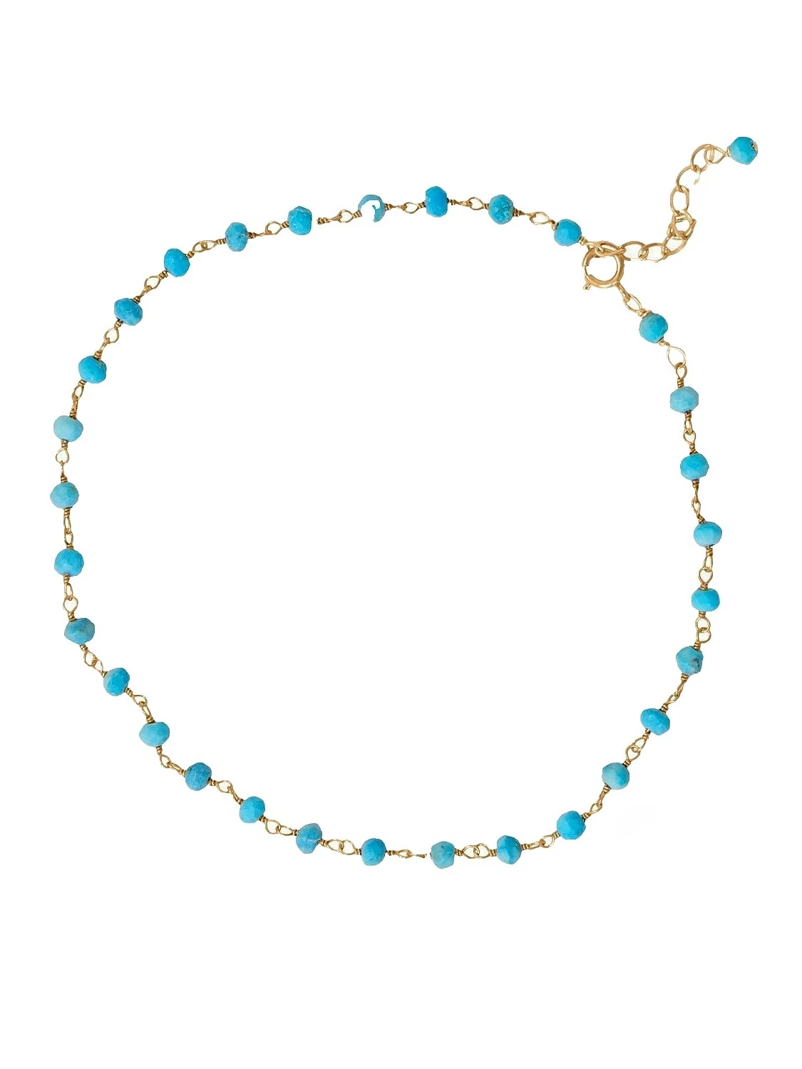 绿松石纯银精致脚链