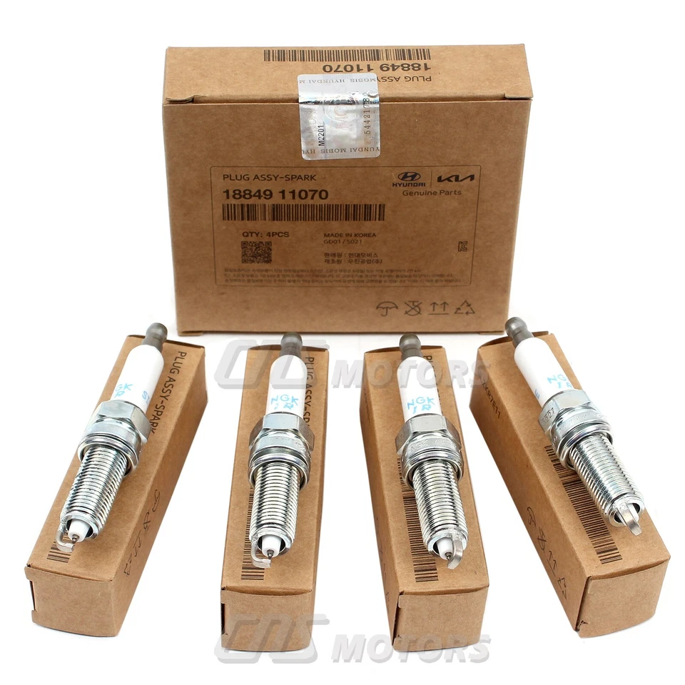 GENUINE Spark Plugs 4PCS for 2015-2024 Hyundai Genesis Kia 1884911070⭐⭐⭐⭐⭐ Foto 2 de 4