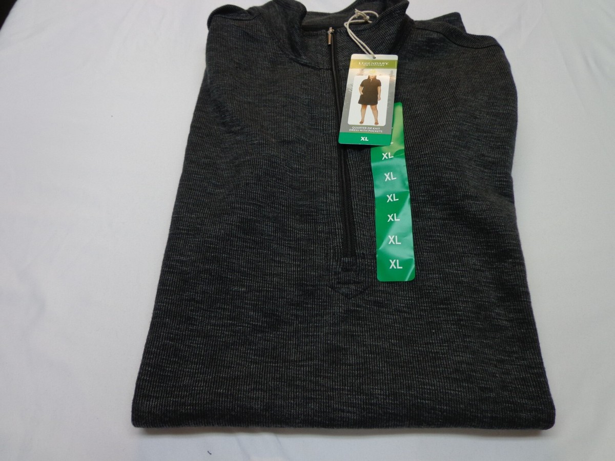 Legendary Outfitters Quarter Zip Knit Dress with Pockets in Black Size XL  NEW