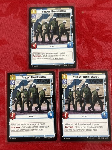 3x Star Wars Unlimited - Vigilant Honor Guards -048/252 - Spark of Rebellion x3 - Picture 5 of 6