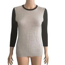 J Crew Sweater Womens Size XS Mohair Wool Blend Gray Black