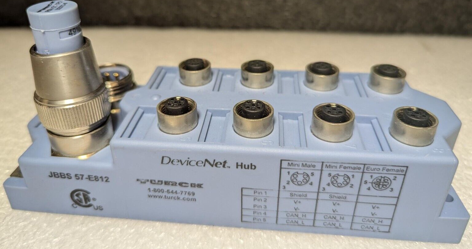 Turck JBBS-57-E812 DeviceNet. Hub 8 Connector Ports