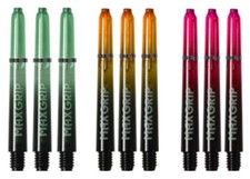 3 Sets XQMax Max Grip Gradient Midi Dart Shafts - Green Orange Red