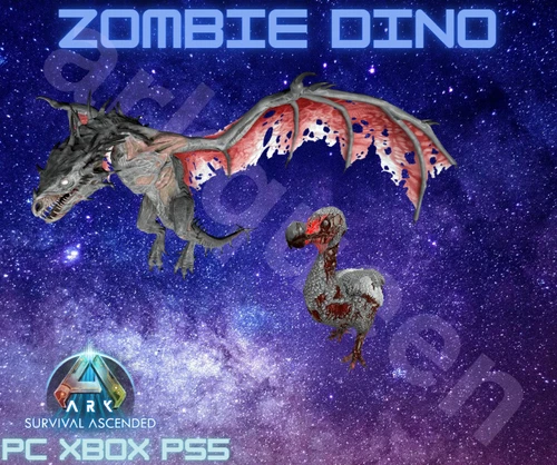 Ark Survival Ascended PvE ✅ Zombie Wyvern / Zomdodo - [NO CLONE] - 100% Imprint