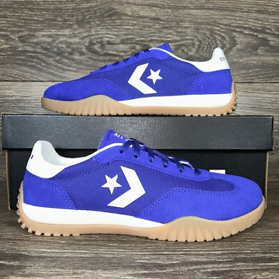 Converse Men's Run Star Trainer Indigo Blue Purple Low Suede Shoes Sneakers New