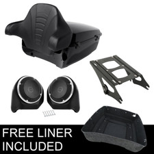 13.7" King Trunk Speakers Rack Backrest Fit For Harley Road Glide 14-25 18
