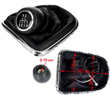 5G+ R SCHWARZE SCHALTKNAUF+ SCHALTSACK+ RAHMEN FÜR CHEVROLET CRUZE J300 J305 308