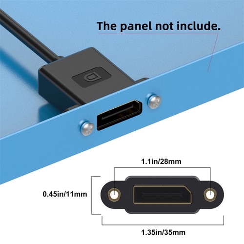 DisplayPort 1.4 Ultrafine Male to Female Extension Cable 8K 60hz 4K 144hz 30cm - Picture 3 of 13