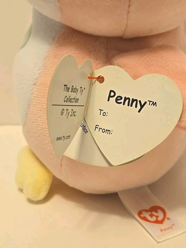 BABY TY PENNY EL PINGÜINO - ROSA - TALLA 6" - NUEVO MWMT - HECHO ESPECIALMENTE PARA BEBÉ! - Imagen 9 de 9