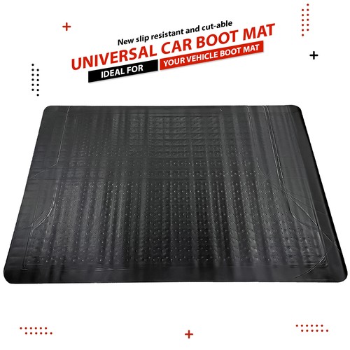 Universal Fit Car Boot Mat Rubber Non Slip Protector Lightweight Cut To
