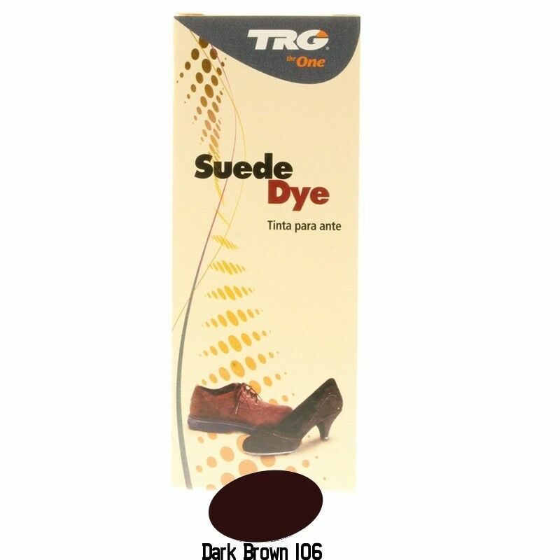 TRG - DARK BROWN Suede Nubuck Leather Shoe Restore Shine Care DYE Colour 50mL