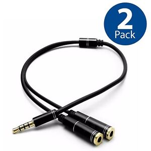 Trrs 3 5mm Earphone Headphone Mic Audio U Splitter Cable Adapter Jack Plug For Iphone Ipad Android Monopick