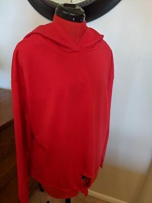 Eye Candy long sleeve NWT sweatshirt women's size 1X red tie Hoodie LOVE in gold