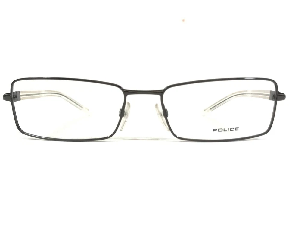 Police Eyeglasses Frames V8142 COL. 568 Grey Clear Rectangular 53-16-135 - Изображение 2 из 4