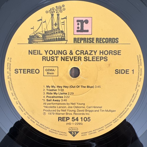Neil Young & Crazy Horse – Rust Never Sleeps Vinyl LP 1979 TESTED VG+/VG VIDEO - Picture 3 of 9