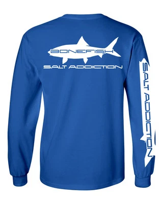 Salt Addiction long sleeve saltwater flats fishing t shirt bonefish pompano