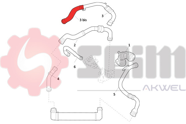 Seim Ladeluftschlauch Turboschlauch Passend FüR Renault Megane CC 1.5 Dci-image