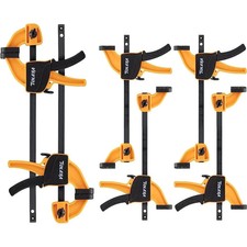 6PCS Bar Clamps for Woodworking 4" (4) & 6" (2) Handed Clamp/Spreader Wood
