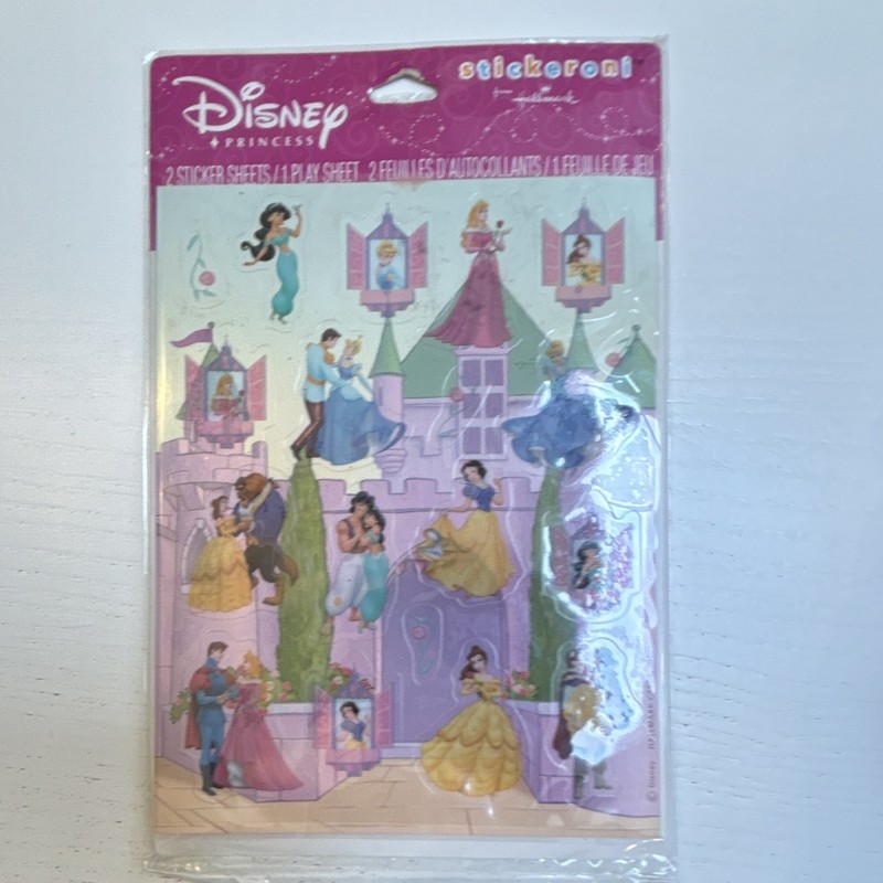 Stickeroni by Hallmark Disney Princess Repositionable Stickers with Play Sheet