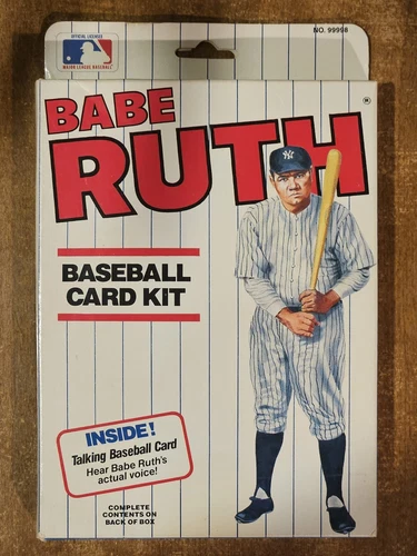 1989 Babe Ruth Baseball Card Kit/ Complete Kit with Talking Baseball Card