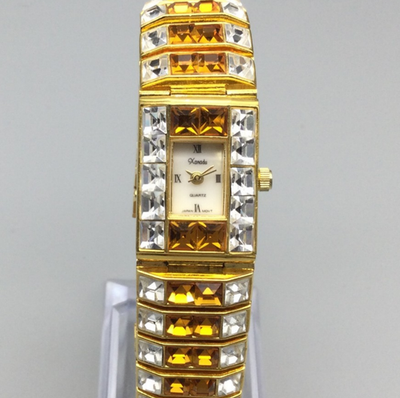 Xanadu Watch Women 18mm Gold Tone Rhinestone Bling Crystals  display picture 1