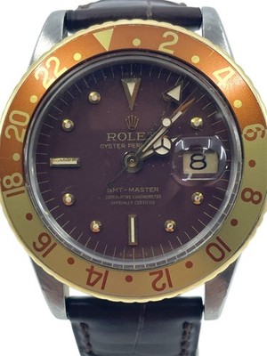 ROLEX GMT Master “Root Beer” 1675 *With Patek Philippe Band
