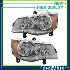 L+R Headlights For Dodge Grand Caravan 2011-2019 Chrysler Town & Country 08-16