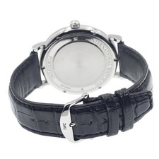 IWC SCHAFFHAUSEN PORTOFINO IW356523 40mm SS Leather Navy Dial Date #C360 3