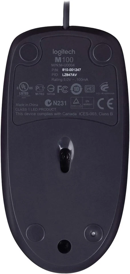 Logitech K120 Wired Business Keyboard, AZERTY French Layout - Black & B100 Wired - Image 3 of 4