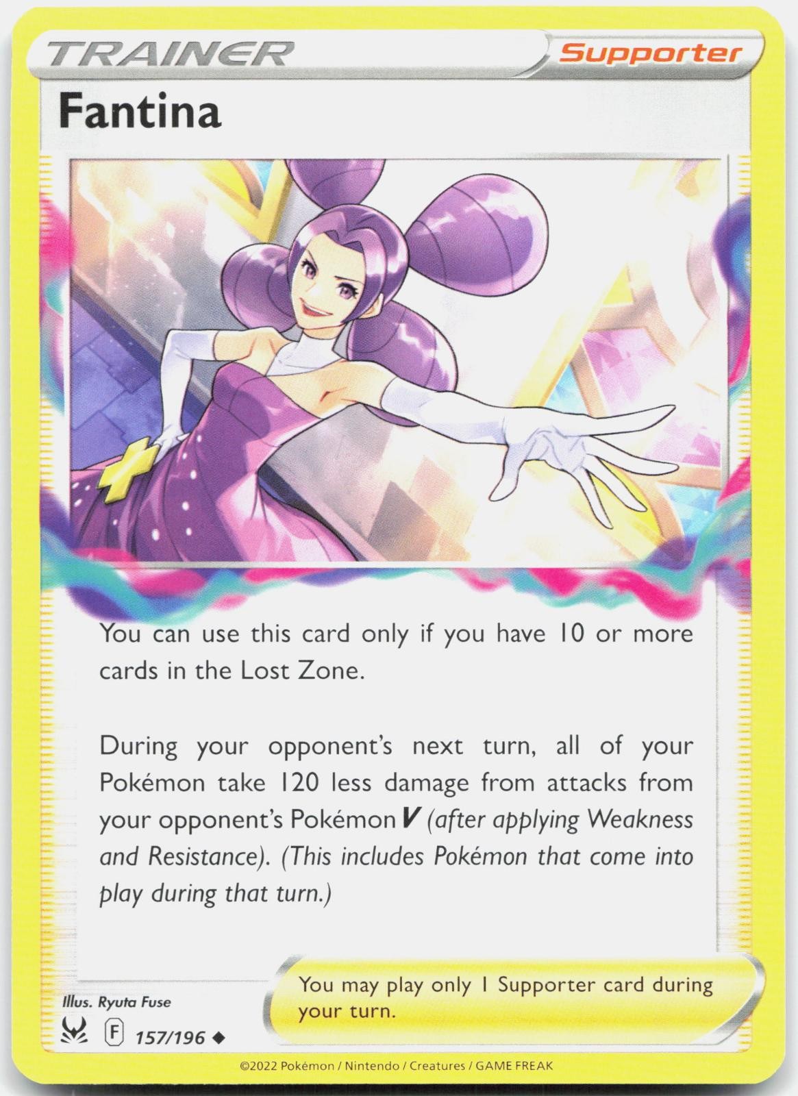 Fantina 157/196 Uncommon Lost Origin Pokemon Lightly Played