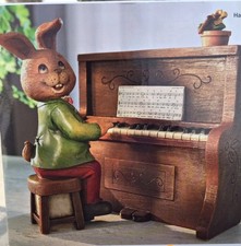 Spieluhr Piano Hase Oster Deko Figur Osterhase Ostern Melodie