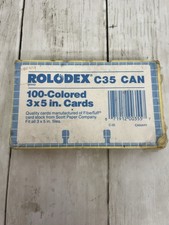 Rolodex Rotary Cards 3" x 5" Yellow New Old Stock Sealed C35 CAN