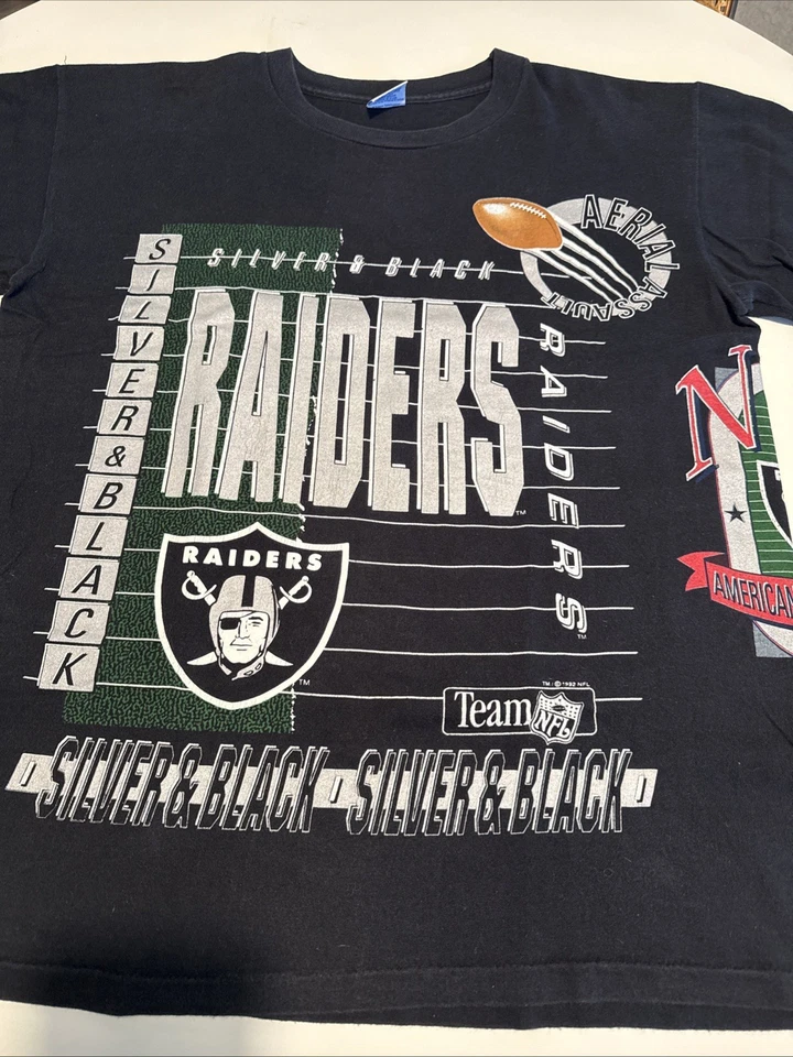 Camisa Raiders Vintage Grande por Salem Anos 90 AOP Estampa Total - Imagem 2 de 4