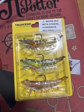 Truscend Pre-Rigged 3.5" Shrimp Lures Luminous & Florescent Effect Body LXB01-03