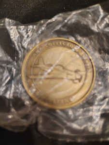 Vintage 1980 uncirculated Aeronautics AMA P-51 Mustang airplane coin
