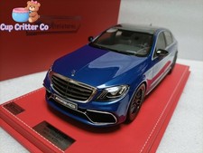 MK 1:18 Mercedes-Benz S63 AMG W222 Modified Sedan Dark Blue Black Wheels Car