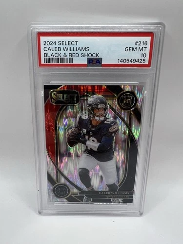 PSA 10 - 2024 Panini Select - Caleb Williams #216 Black & Red Shock Prizm Bears