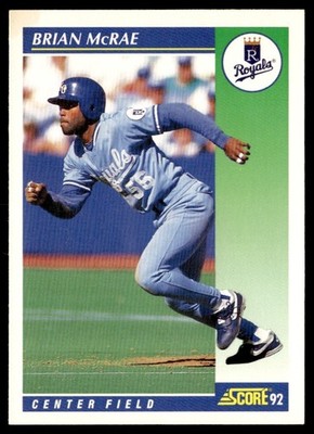 1992 Score Brian McRae Kansas City Royals #478